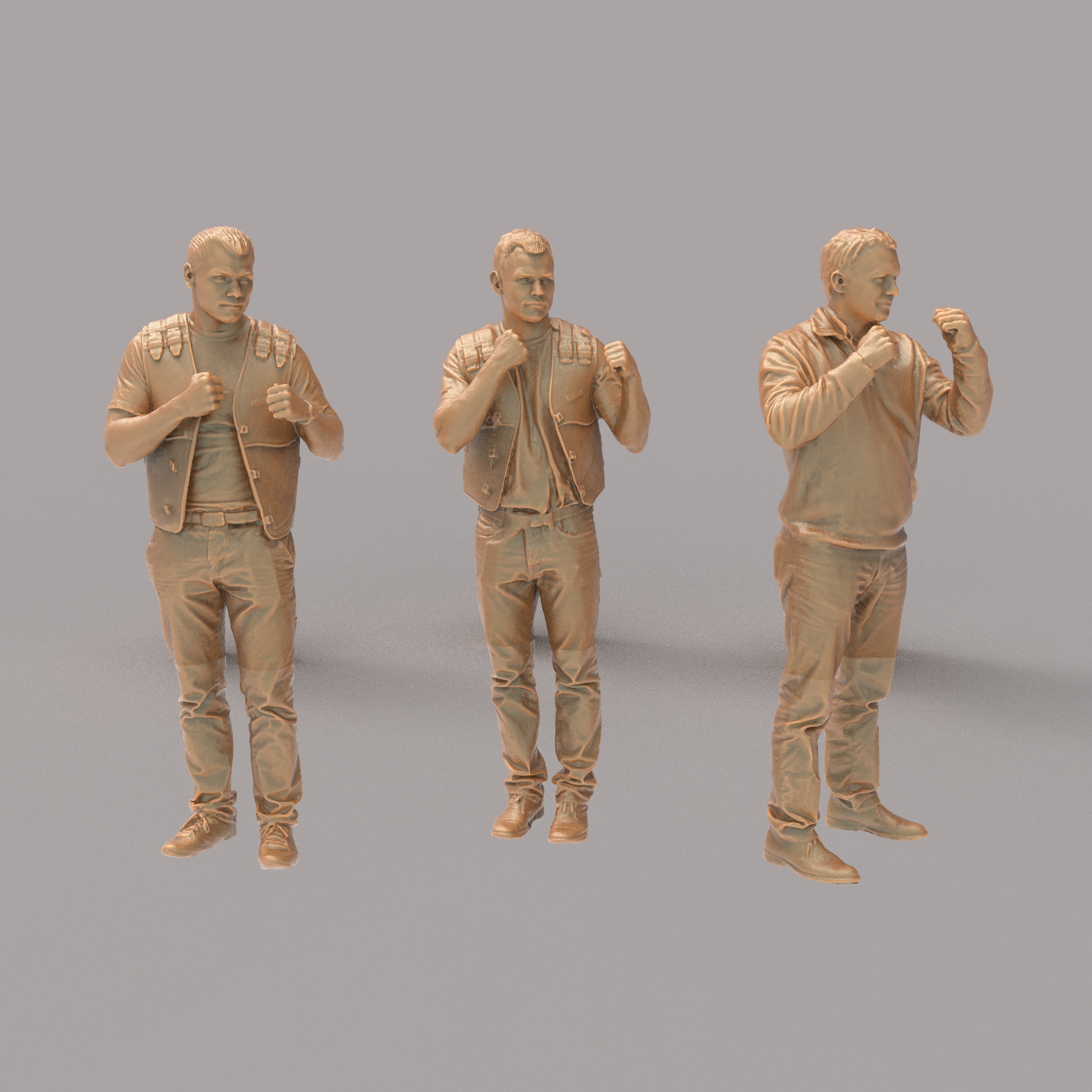 MM1191 Boxing group of 3 Males