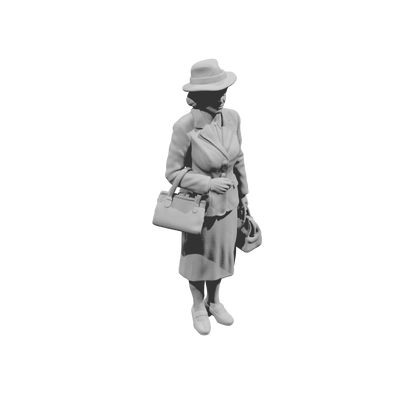 MM1497 Elegant Standing Woman with Two Handbags