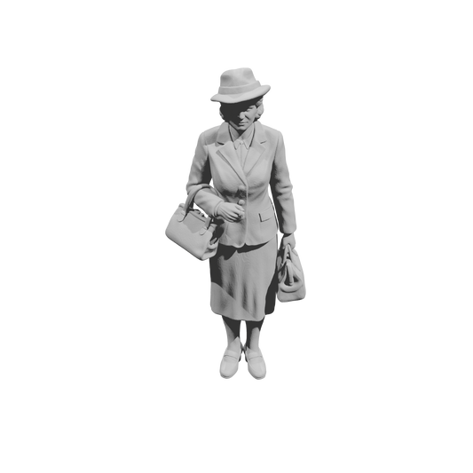 MM1497 Elegant Standing Woman with Two Handbags
