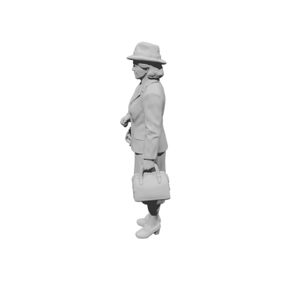MM1497 Elegant Standing Woman with Two Handbags