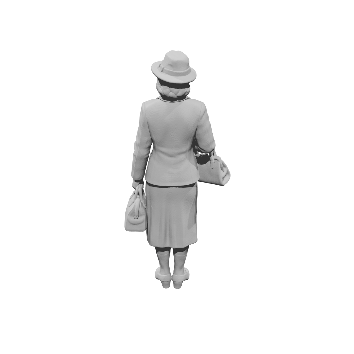 MM1497 Elegant Standing Woman with Two Handbags