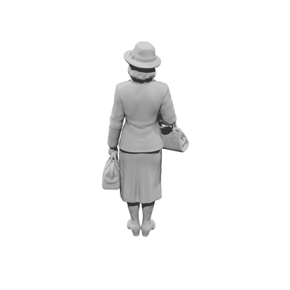 MM1497 Elegant Standing Woman with Two Handbags