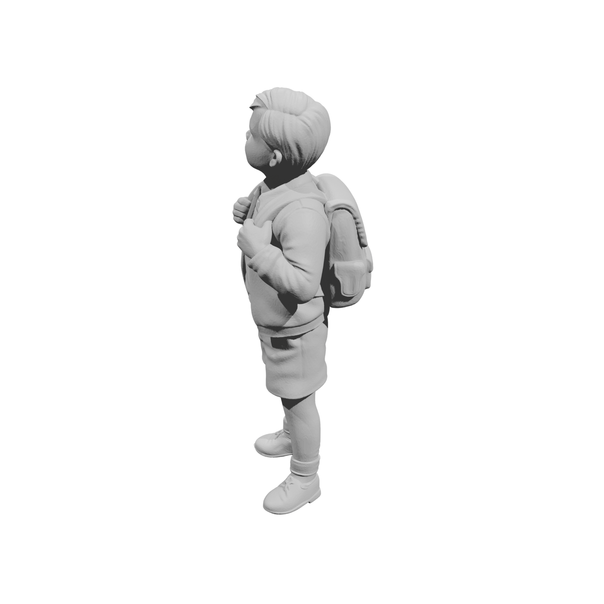 MM1491 Schoolboy Standing with Backpack and Shorts Looking Up