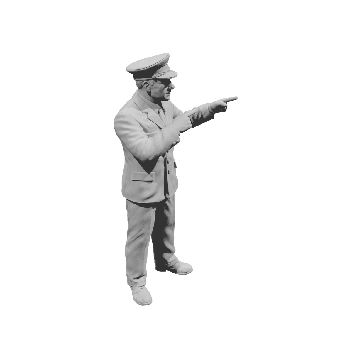 MM1475 Bus Conductor Pointing 1940s