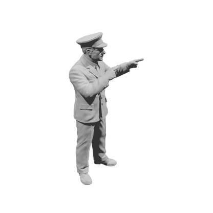 MM1475 Bus Conductor Pointing 1940s
