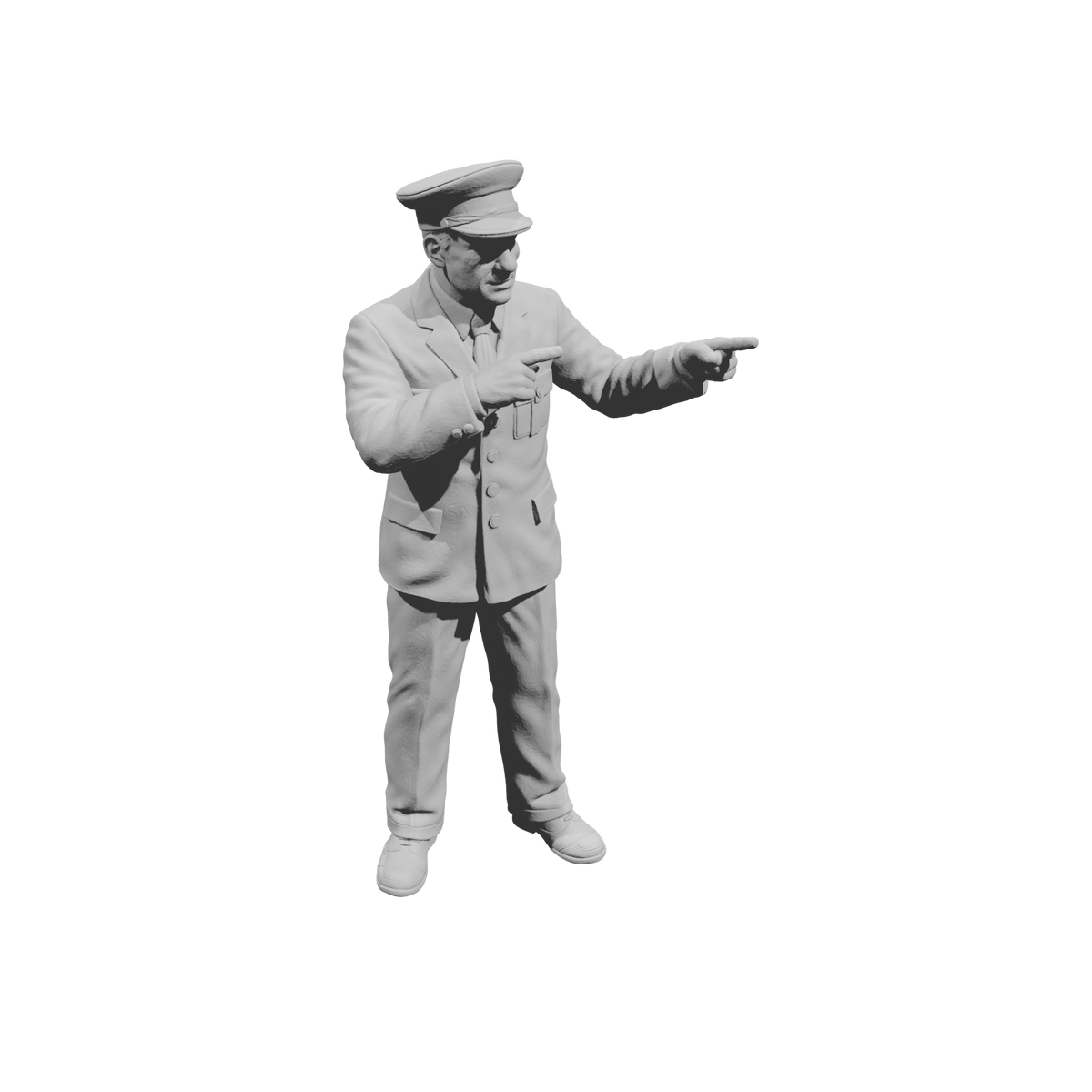 MM1475 Bus Conductor Pointing 1940s