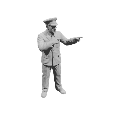 MM1475 Bus Conductor Pointing 1940s