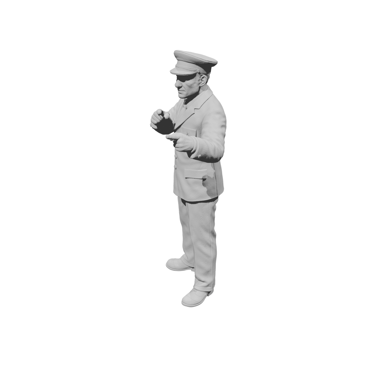 MM1475 Bus Conductor Pointing 1940s