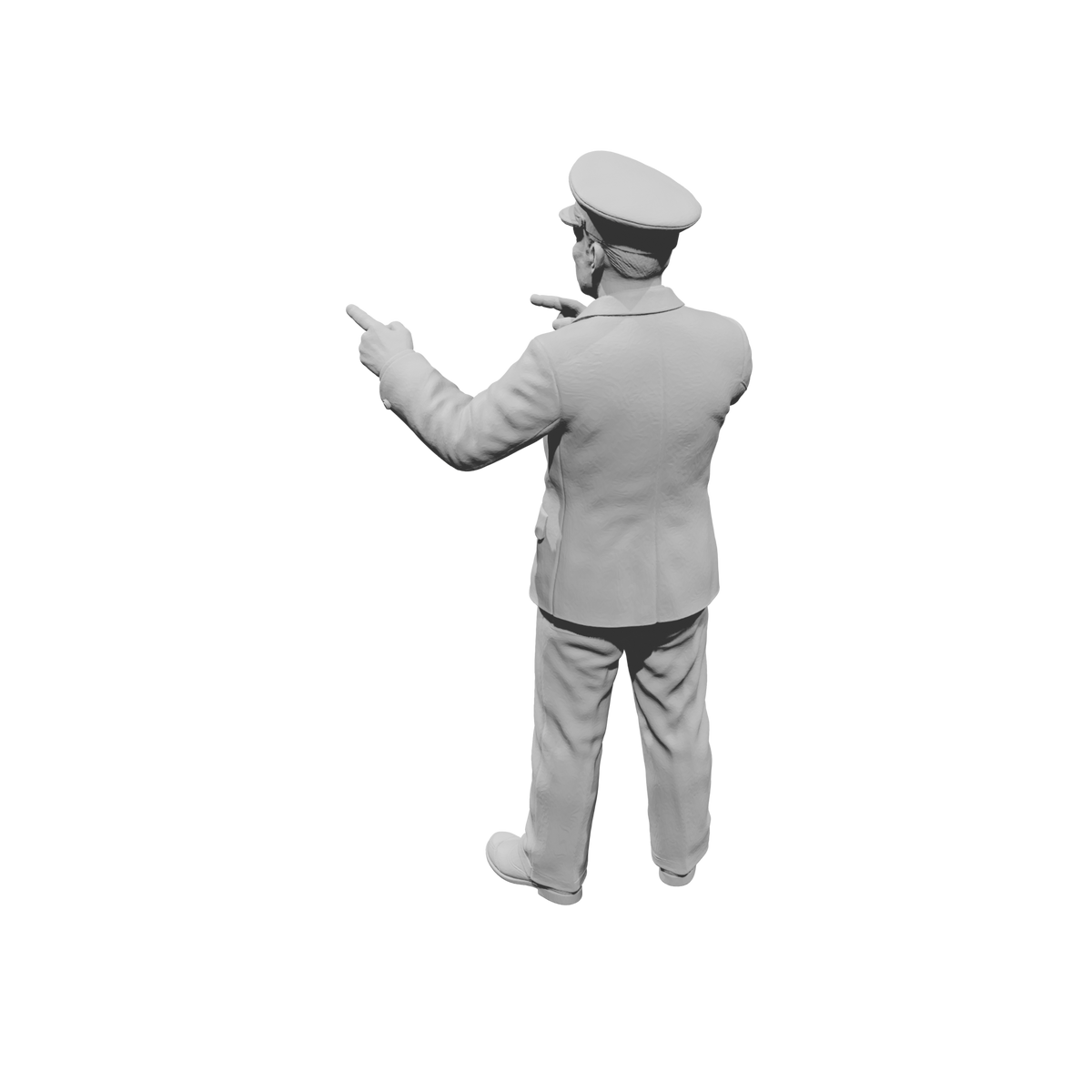 MM1475 Bus Conductor Pointing 1940s