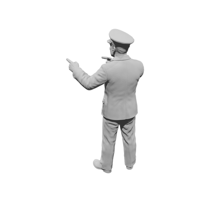 MM1475 Bus Conductor Pointing 1940s