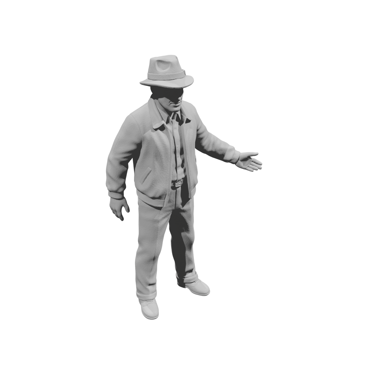 MM2163 1950s Pedestrians-10 Gentleman in Jacket with Open Arm