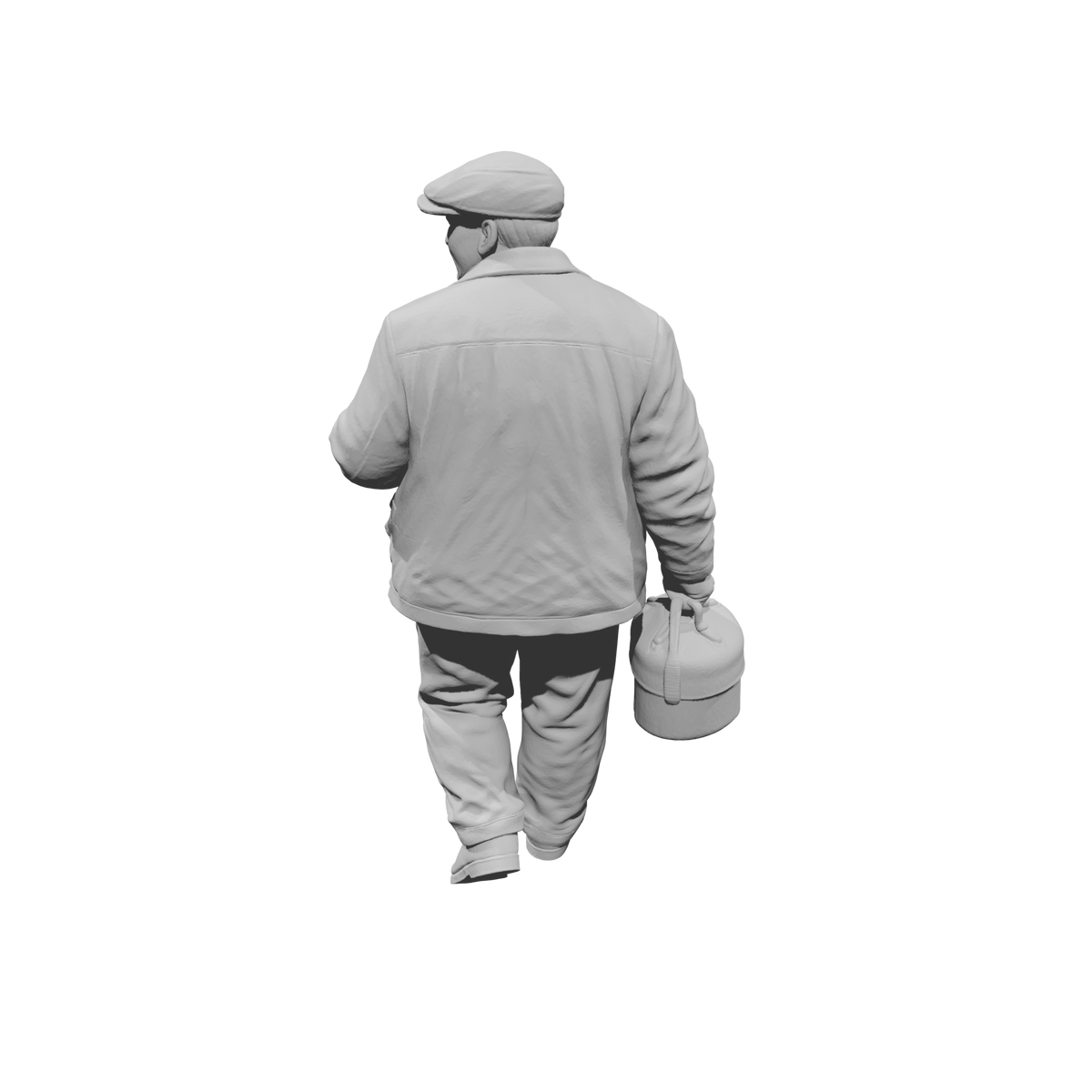 MM2167 1950s Pedestrians-15 Walking Man Carrying Box and Book