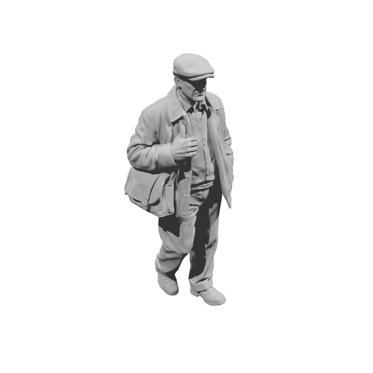 MM2168 1950s Pedestrians-16 Walking Man with Shoulder Bag