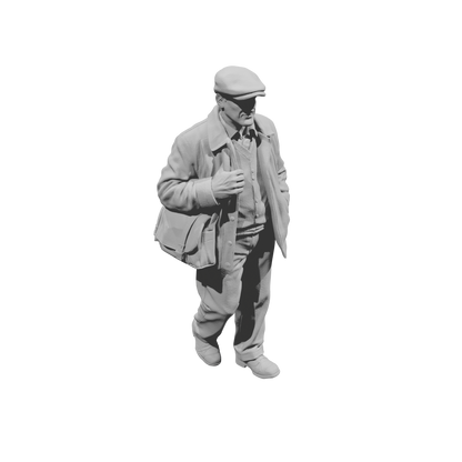 MM2168 1950s Pedestrians-16 Walking Man with Shoulder Bag