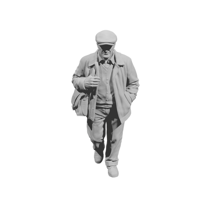 MM2168 1950s Pedestrians-16 Walking Man with Shoulder Bag