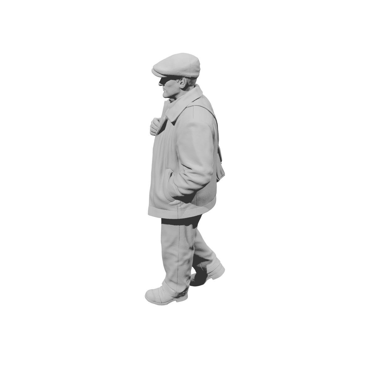 MM2168 1950s Pedestrians-16 Walking Man with Shoulder Bag