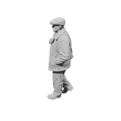 MM2168 1950s Pedestrians-16 Walking Man with Shoulder Bag