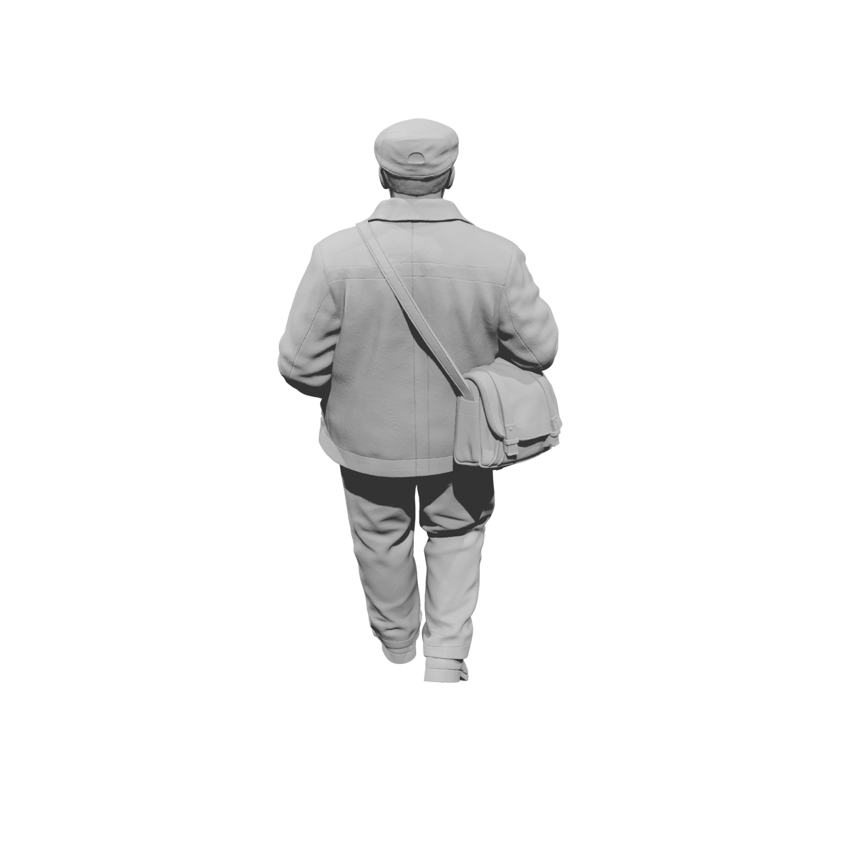 MM2168 1950s Pedestrians-16 Walking Man with Shoulder Bag
