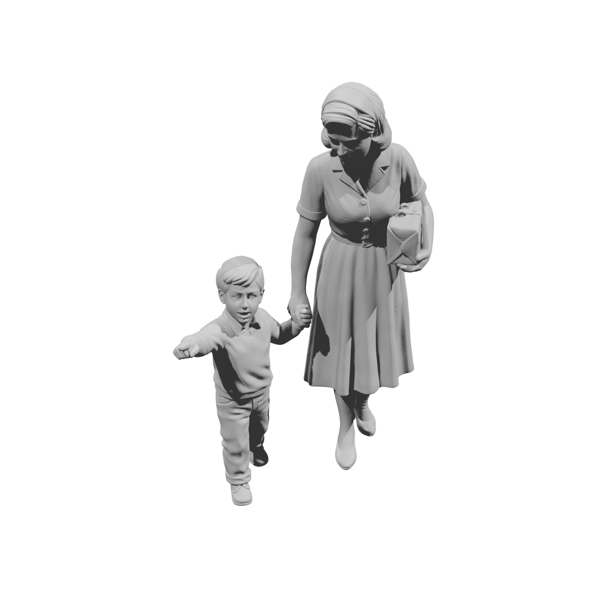 MM2154 1950s Pedestrians-1 Mum and Children