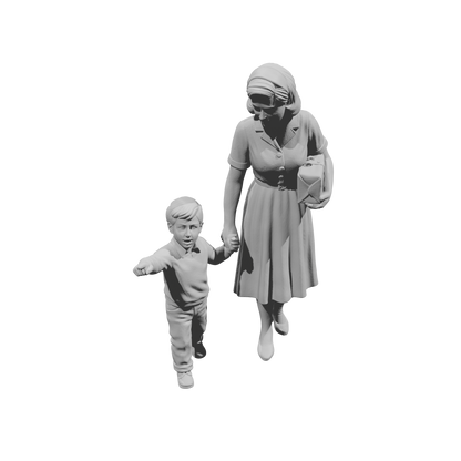 MM2154 1950s Pedestrians-1 Mum and Children