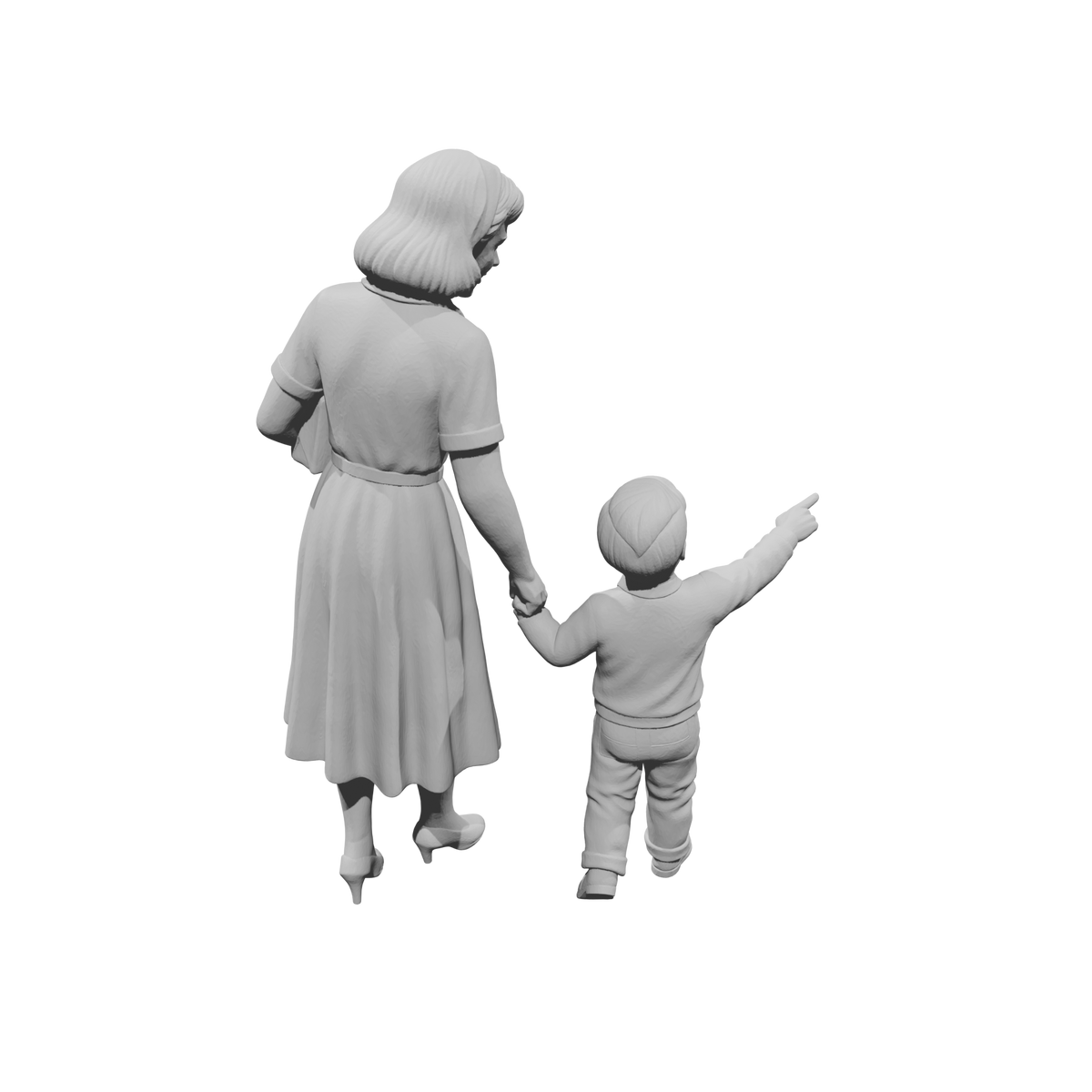 MM2154 1950s Pedestrians-1 Mum and Children
