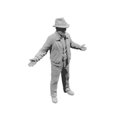 MM2155 1950s Pedestrians-2 Standing Gentleman in Jacket