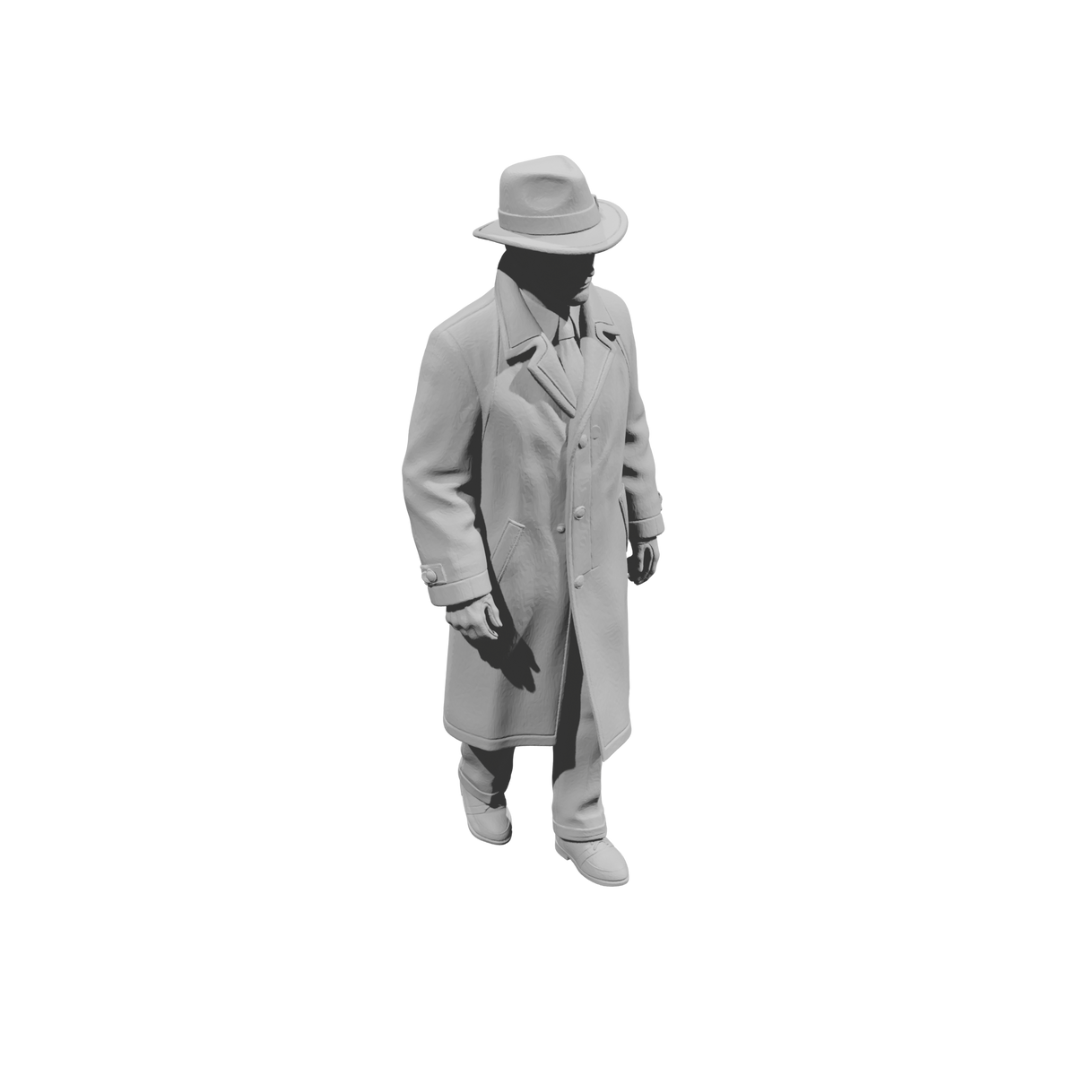 MM2160 1950s Pedestrians-7 Walking Gentleman in Overcoat