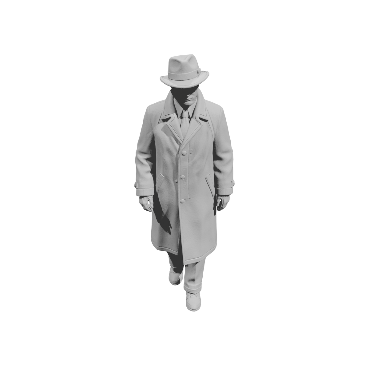 MM2160 1950s Pedestrians-7 Walking Gentleman in Overcoat