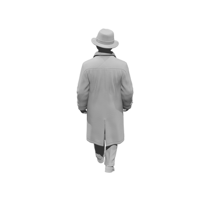 MM2160 1950s Pedestrians-7 Walking Gentleman in Overcoat
