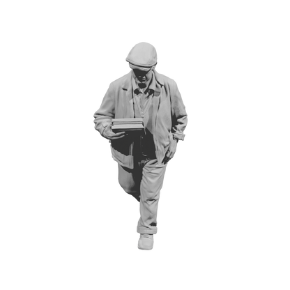 MM2162 1950s Pedestrians-9 Walking Man in Flat Cap