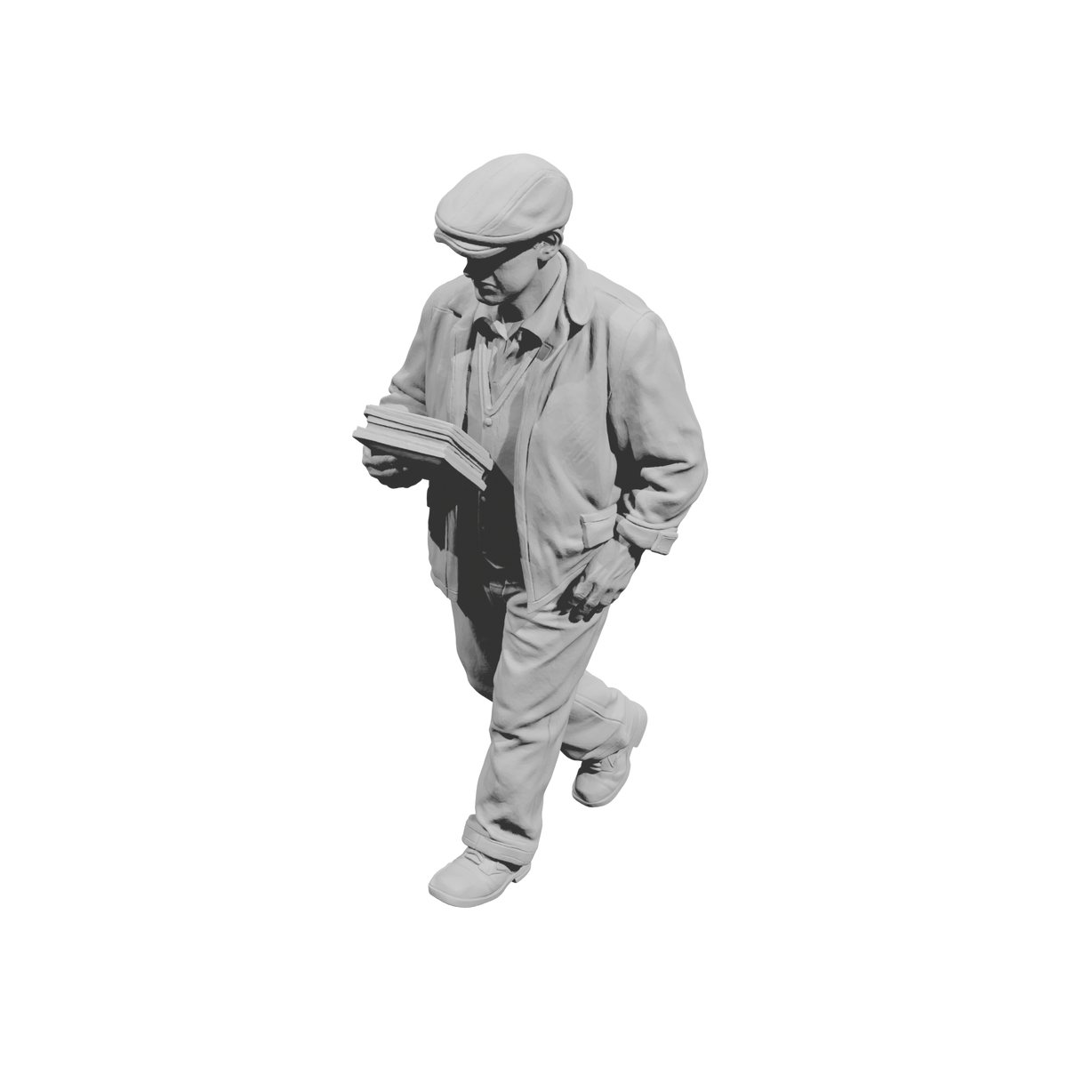 MM2162 1950s Pedestrians-9 Walking Man in Flat Cap
