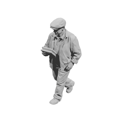 MM2162 1950s Pedestrians-9 Walking Man in Flat Cap