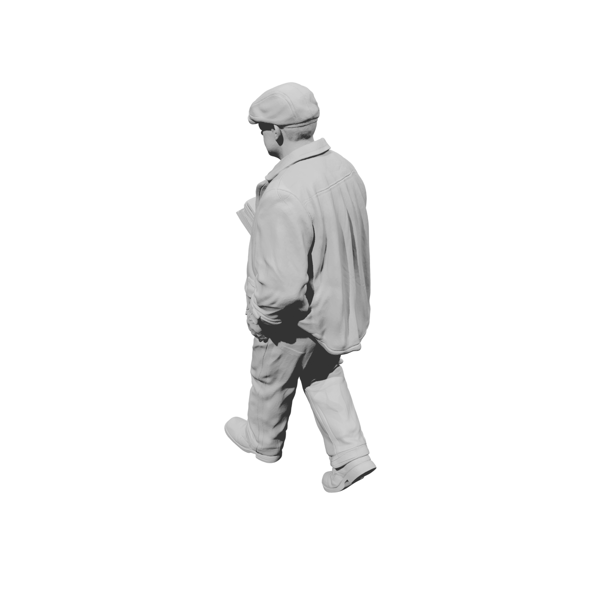 MM2162 1950s Pedestrians-9 Walking Man in Flat Cap