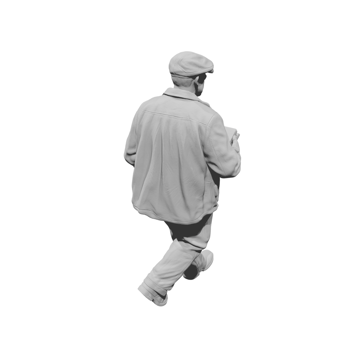 MM2162 1950s Pedestrians-9 Walking Man in Flat Cap