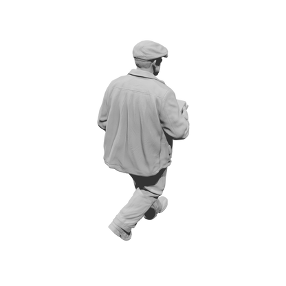 MM2162 1950s Pedestrians-9 Walking Man in Flat Cap