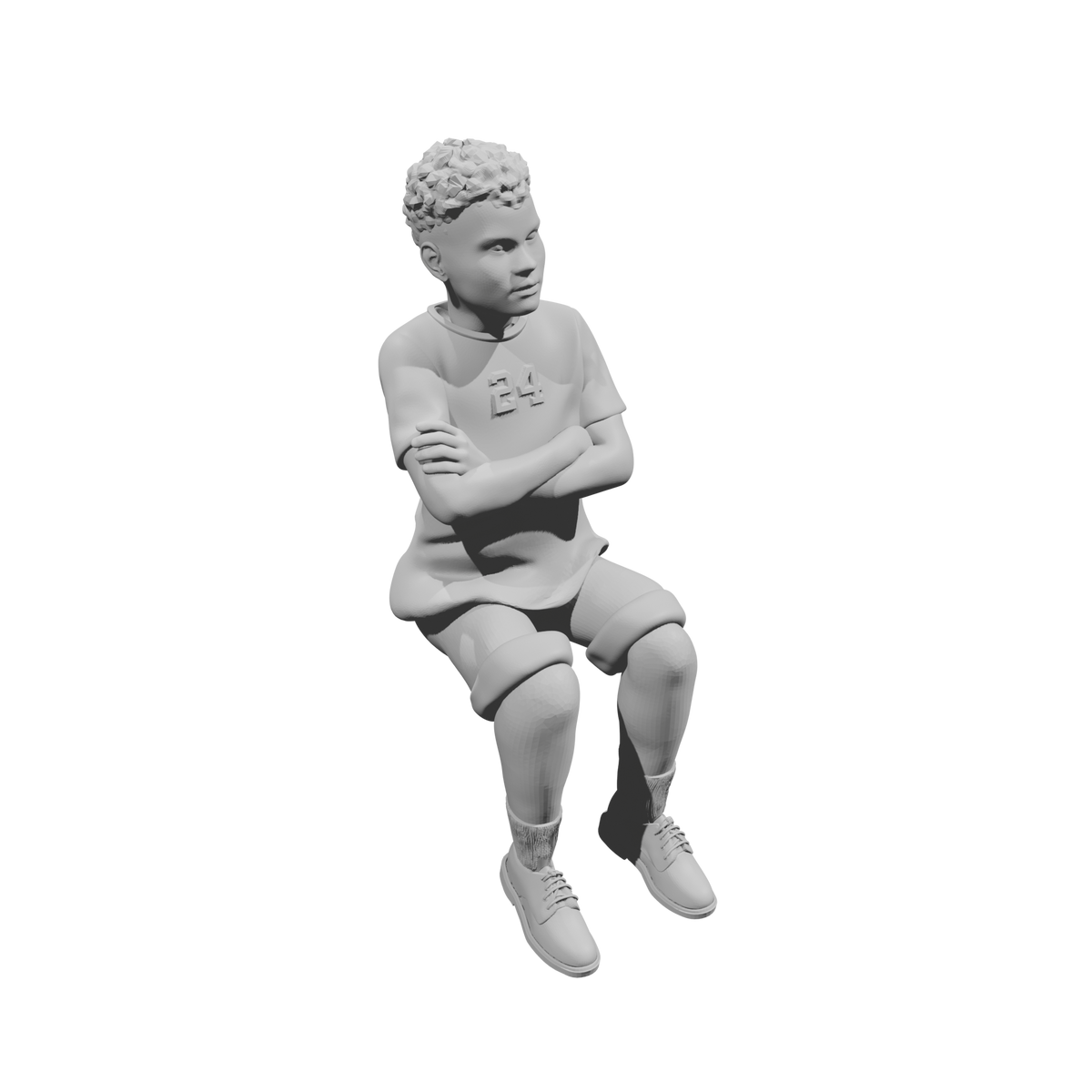 MM504 Sitting Boy in Sports Jersey No. 24