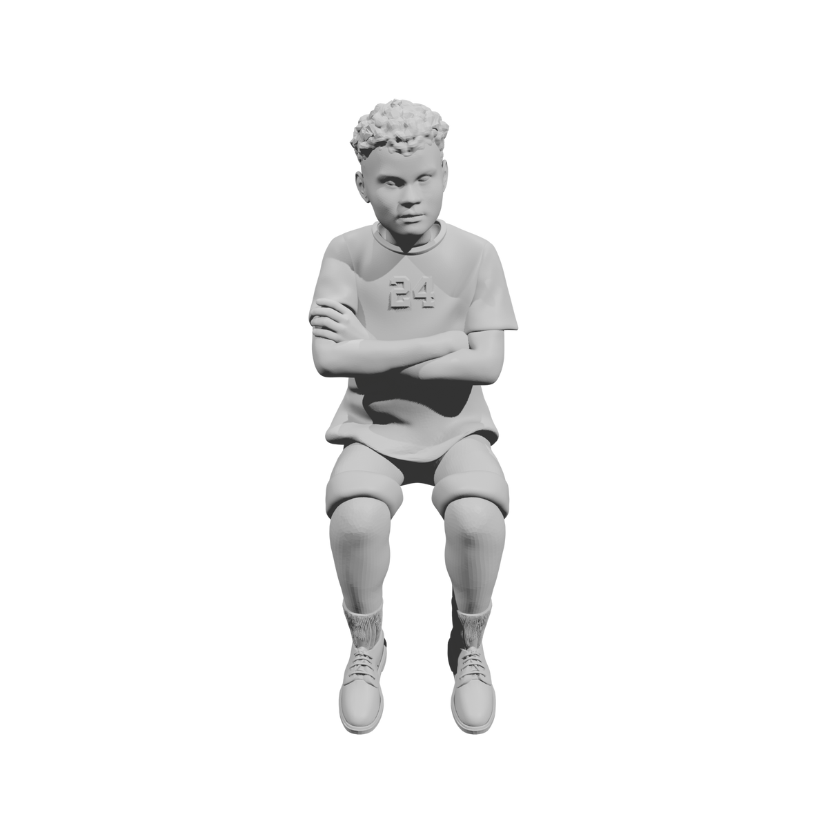 MM504 Sitting Boy in Sports Jersey No. 24