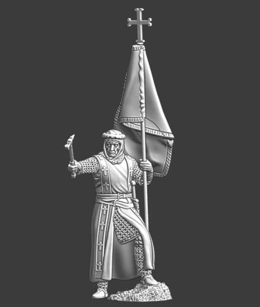 NCM176 Medieval Bishop with large banner