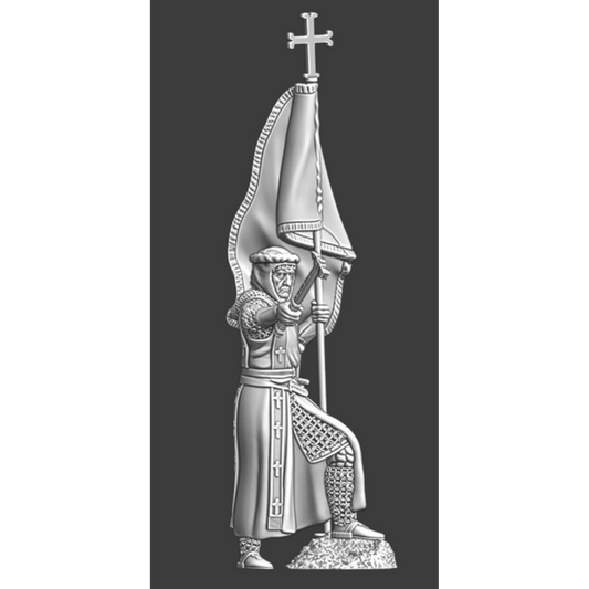 NCM176 Medieval Bishop with large banner