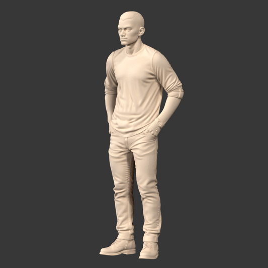 MM4247 Male Standing hands in Pockets