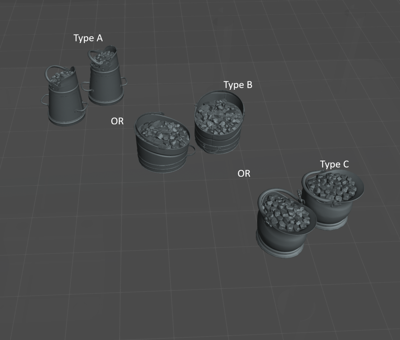 DG022 Coal buckets/Coal scuttle x2