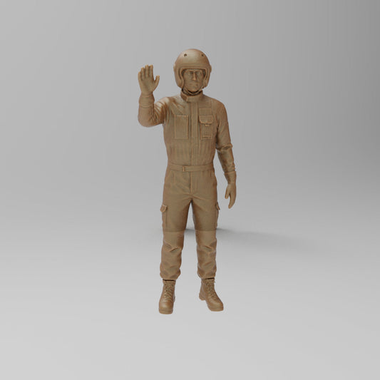 MM4418 Track Marshall wearing helmet