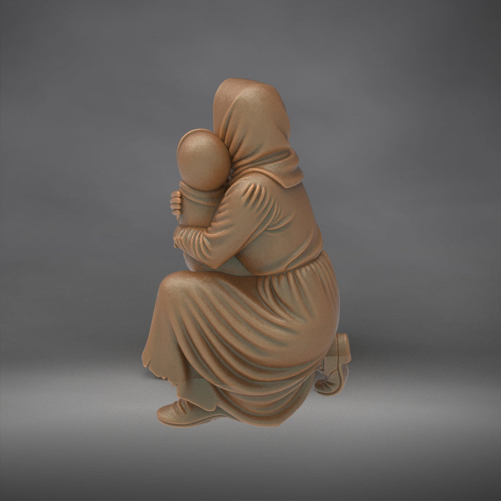 MM4361 WW2-Frightened Mother and Child
