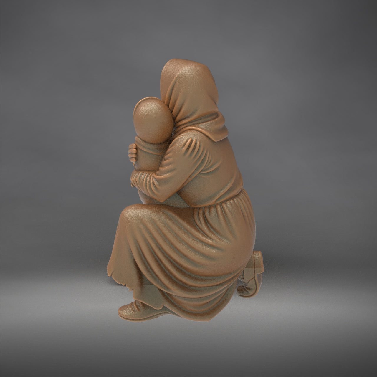 MM4361 WW2-Frightened Mother and Child