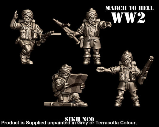 3DB WW2 SIKH ARMY NCO’s 28mm 1:56 Figure