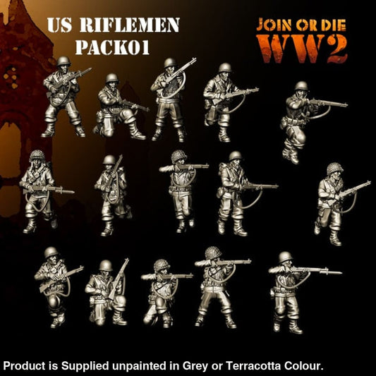 3DB0030 US GI Riflemen 01 Figure
