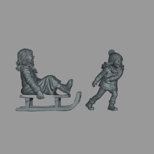 DG106 Winter Scene-Sledge riding