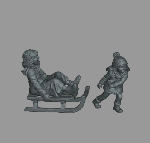 DG106 Winter Scene-Sledge riding