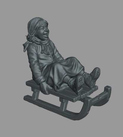 DG106 Winter Scene-Sledge riding