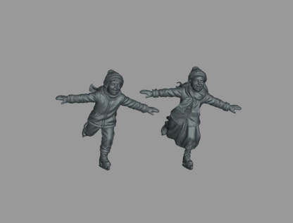 DG101 Winter Scene-Young Ice skaters